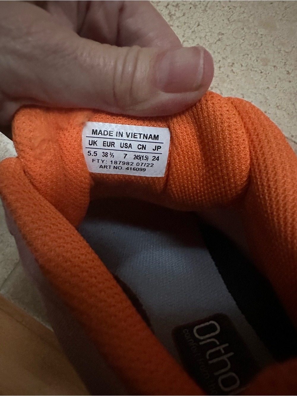 Salomon Women's Pale Pink and Orange Trail/Hiking Sneakers - Picture 7 of 8
